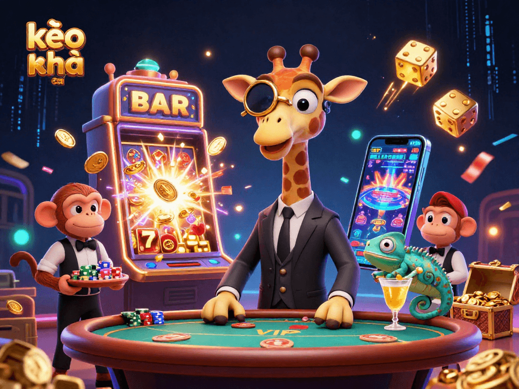 Experience the thrill of gaming at kèo nhà cái with vibrant characters and explosive casino elements.