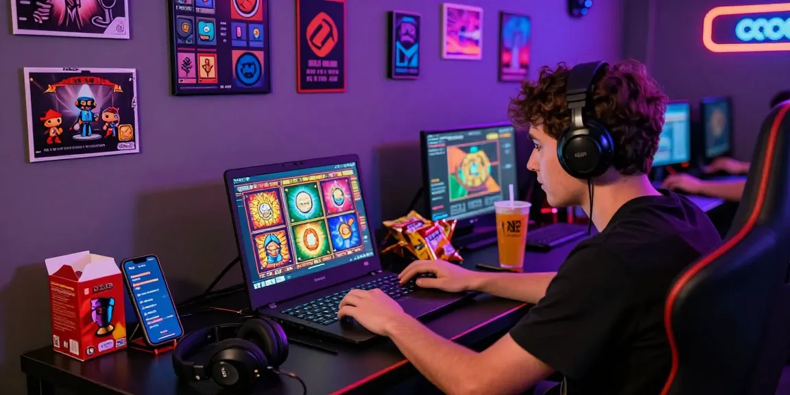 Player immersed in slot7000 gaming experience with colorful graphics and vibrant setup.