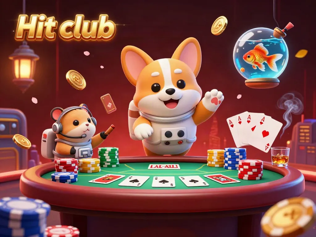 Experience thrilling gameplay in Hit club's vibrant casino universe with exciting elements and detailed characters.