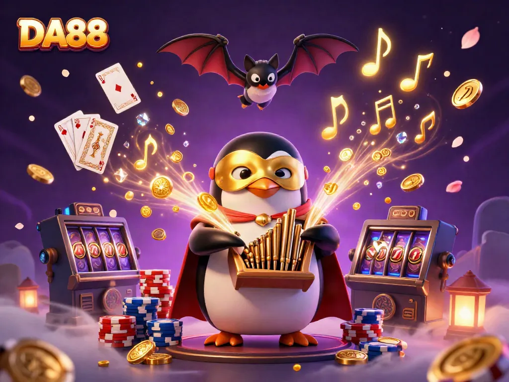 DA88 offers an immersive gaming experience with vibrant casino-themed visuals, showcasing excitement.