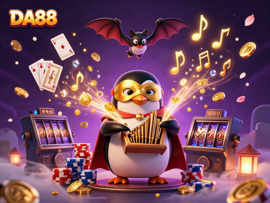 DA88 offers an immersive gaming experience with vibrant casino-themed visuals, showcasing excitement.