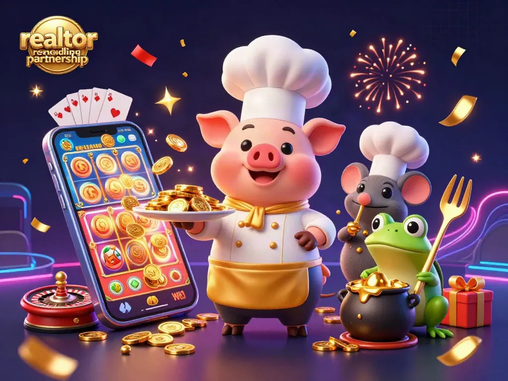 Spin to win with the realtor remodeling partnership, where gold coins and slot games unite for an exciting gamble.