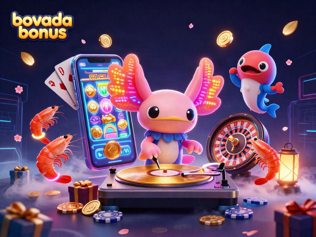 Engage with the exciting bovada bonus scene featuring an axolotl DJ, lively marine dancers, and wide-ranging casino elements.