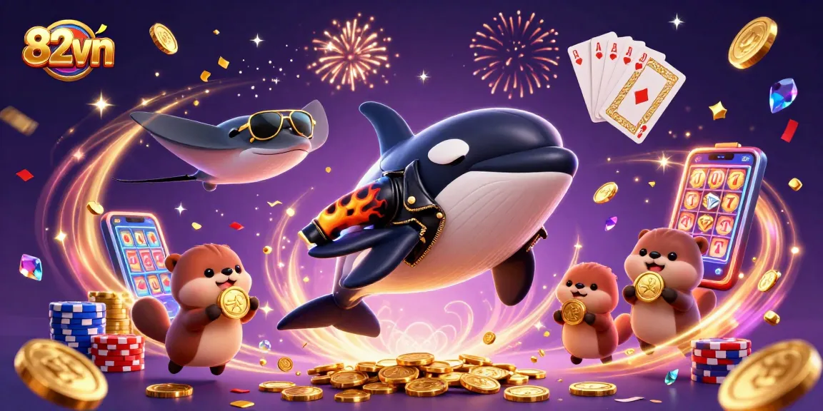 Engage with exciting casino action at 82vn featuring animated characters and dynamic gaming elements.