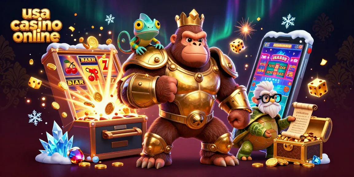 Experience the excitement of real money gaming at usa casino online with vibrant 3D characters and casino elements.