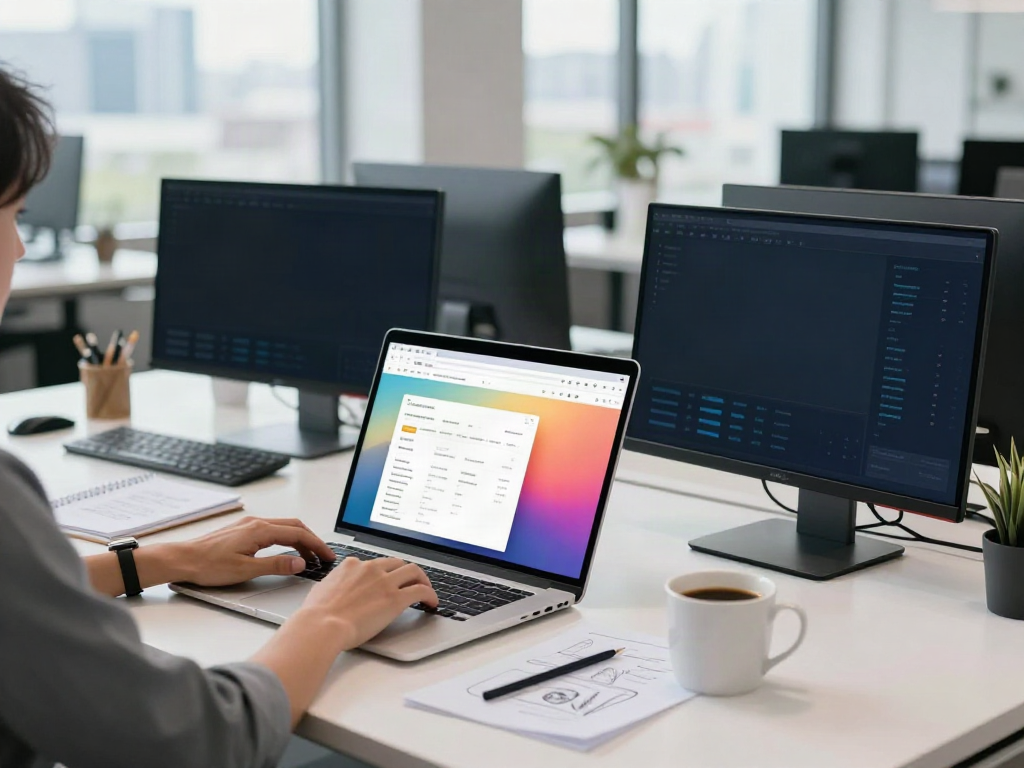 Professional analyzing analytics as they get redirected here in a modern workspace.