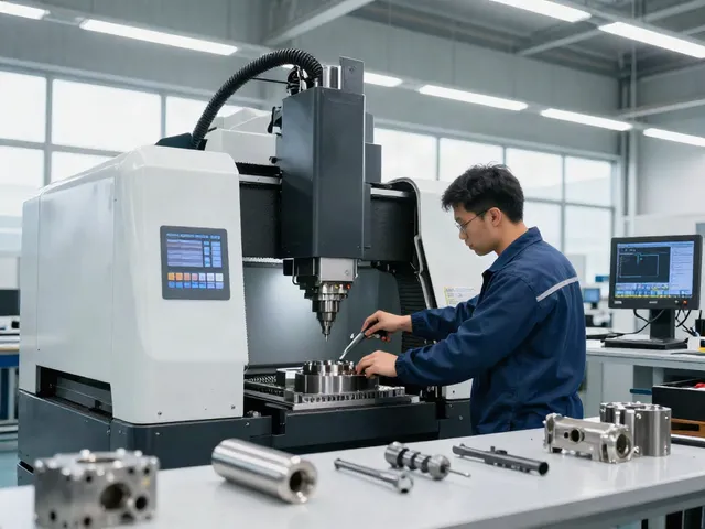 Leading aerospace CNC parts manufacturers showcasing precision machining in a bright workshop.