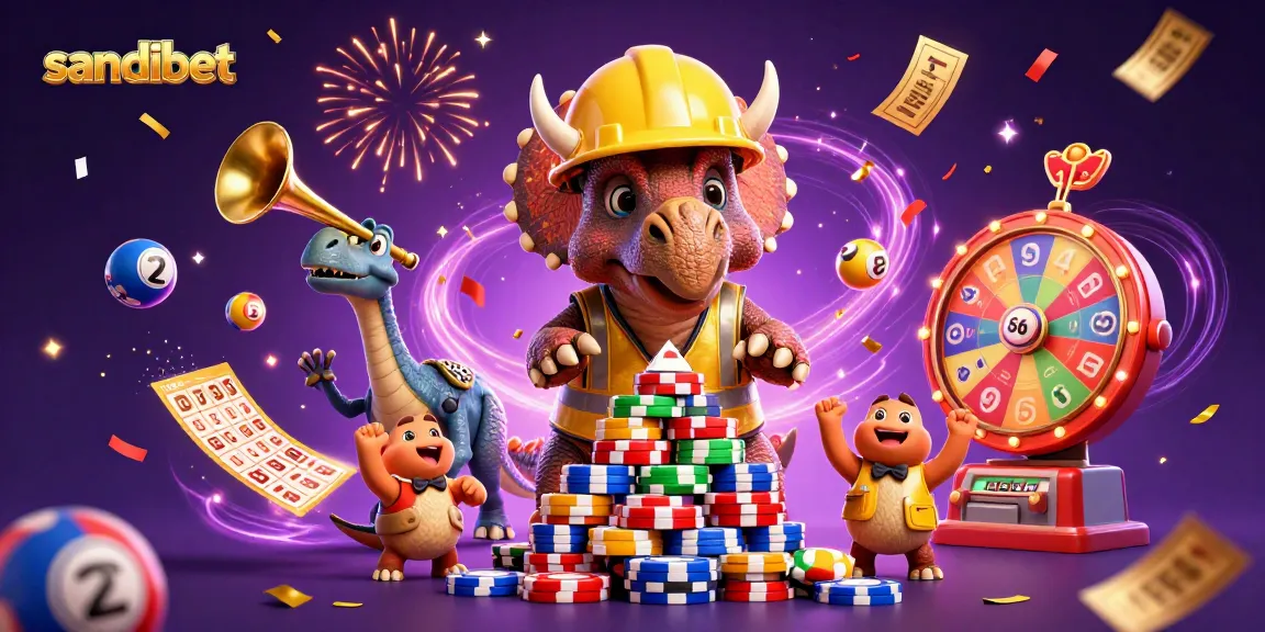 Experience the excitement at sandibet with a vibrant casino celebration featuring dynamic characters and gaming elements.