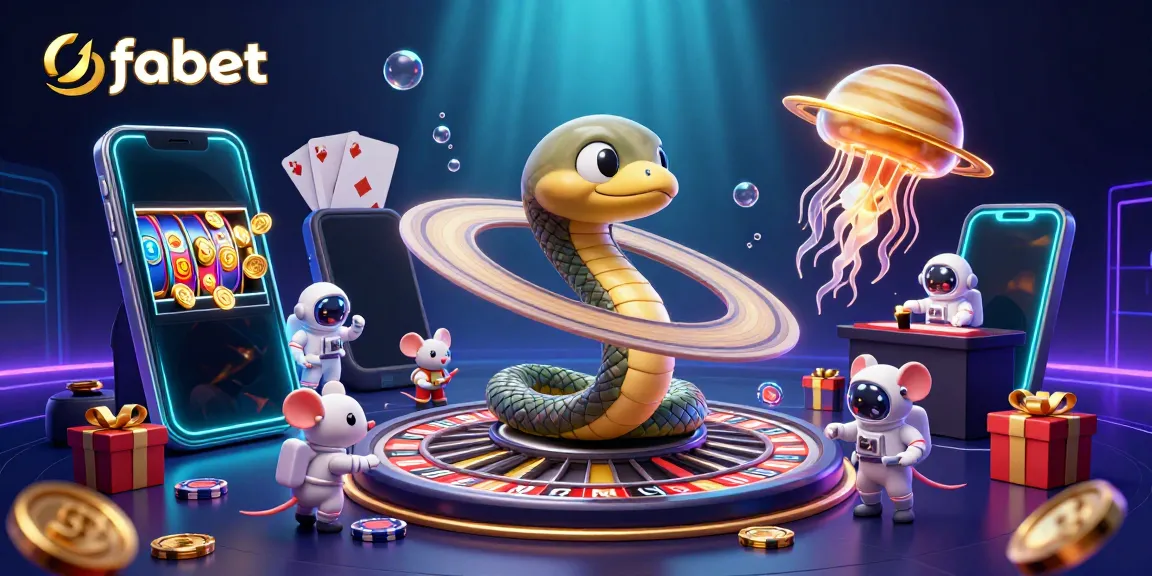 ภาพ 3D แสดง ufabet กับงูแซทเทิร์นเล่นรูเล็ตในจักรวาล
