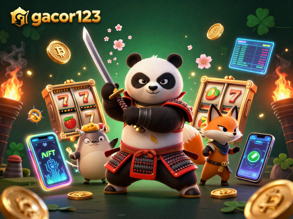 Engage with gacor123 at an exciting online casino featuring vibrant slot games and captivating characters.