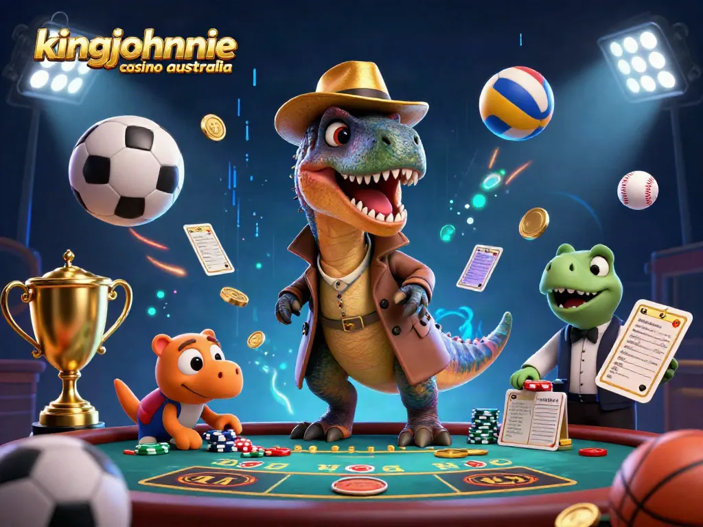 Experience thrilling action at kingjohnnie casino australia with cartoon characters engaging at a dynamic blackjack table